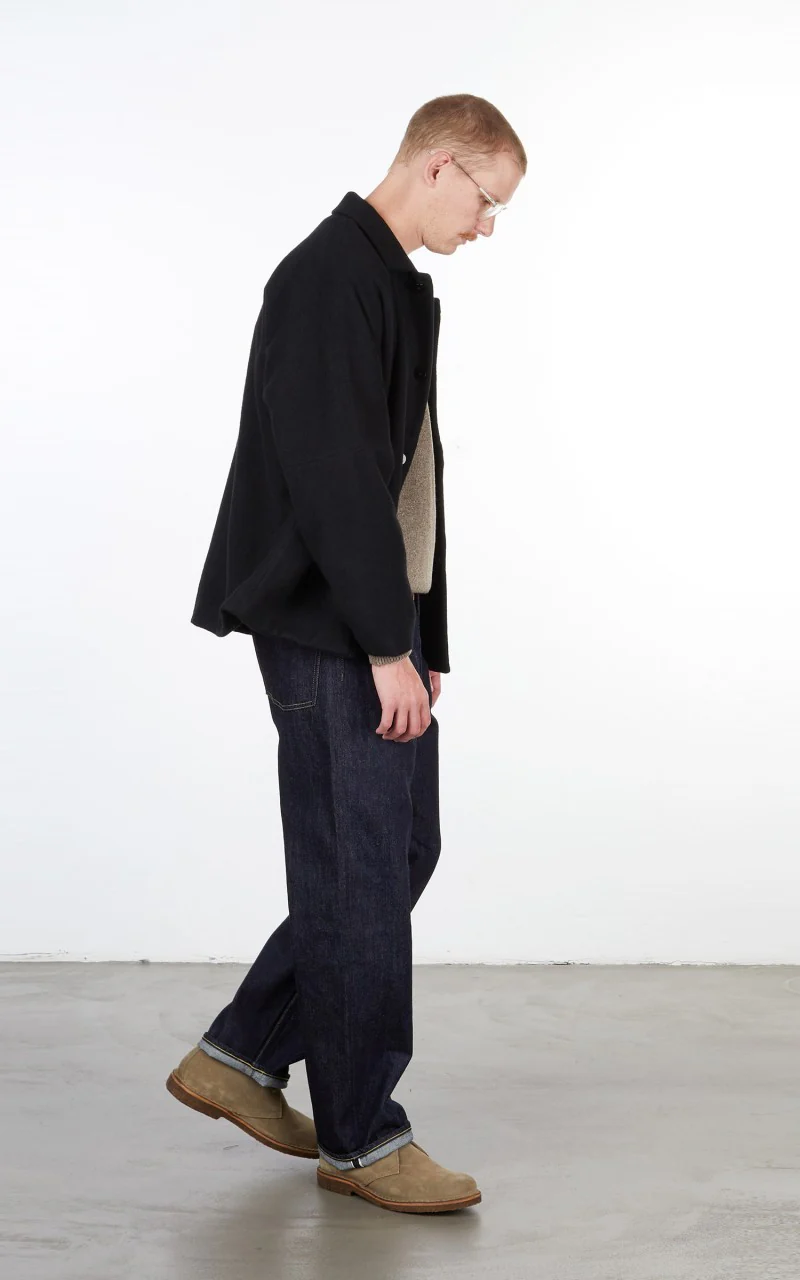 Still By Hand 5 Pocket Denim Pants Navy - Image 4