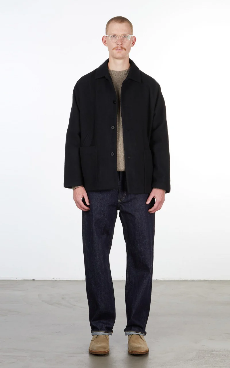 Still By Hand 5 Pocket Denim Pants Navy - Image 6