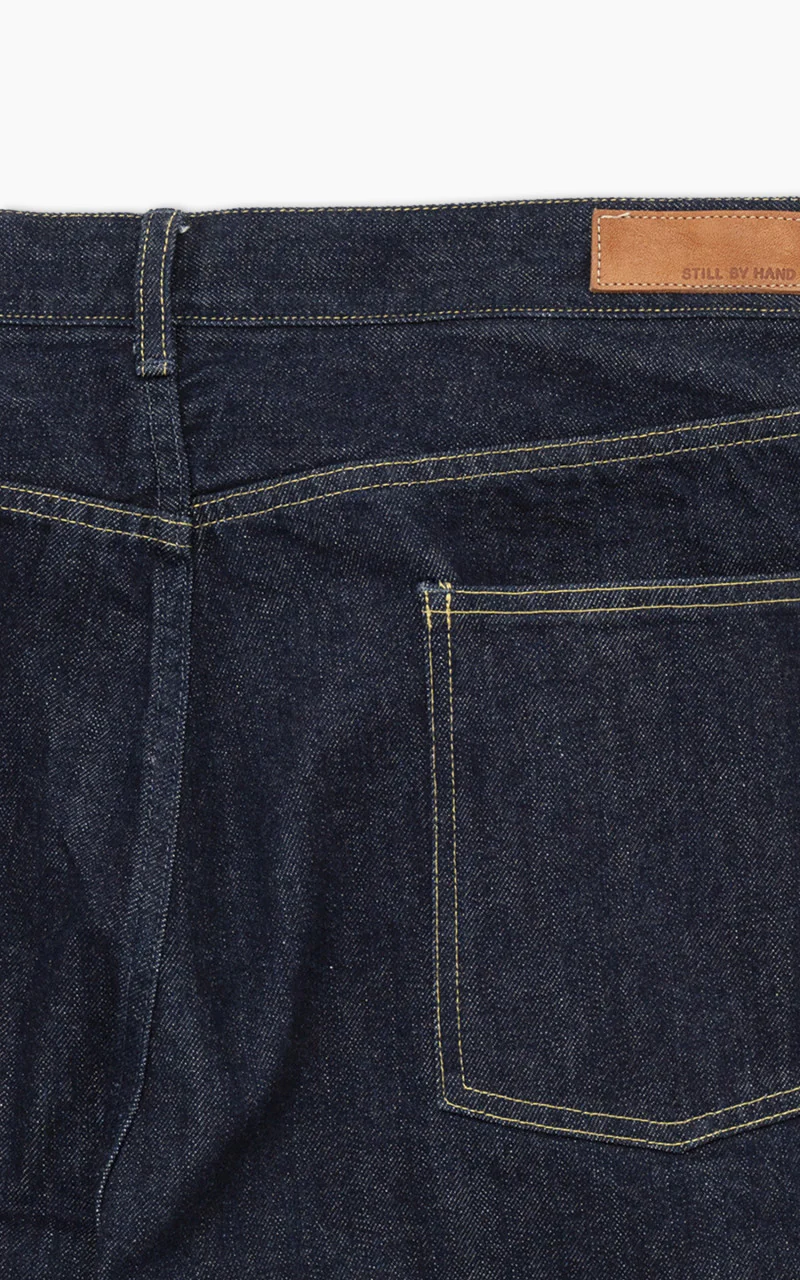 Still By Hand 5 Pocket Denim Pants Navy - Image 7