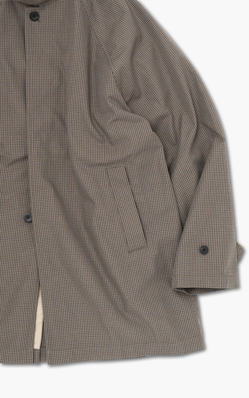 Still By Hand Bal Collar Coat Grey Check - Image 5