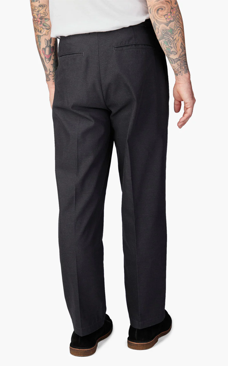 Still By Hand Deep Tuck Pressed Pant Charcoal - Image 6