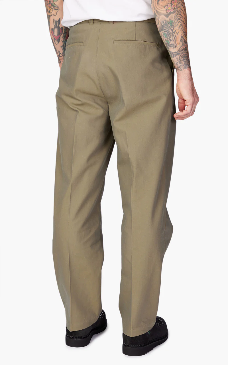 Still By Hand Deep Tuck Pressed Pant Olive - Image 8