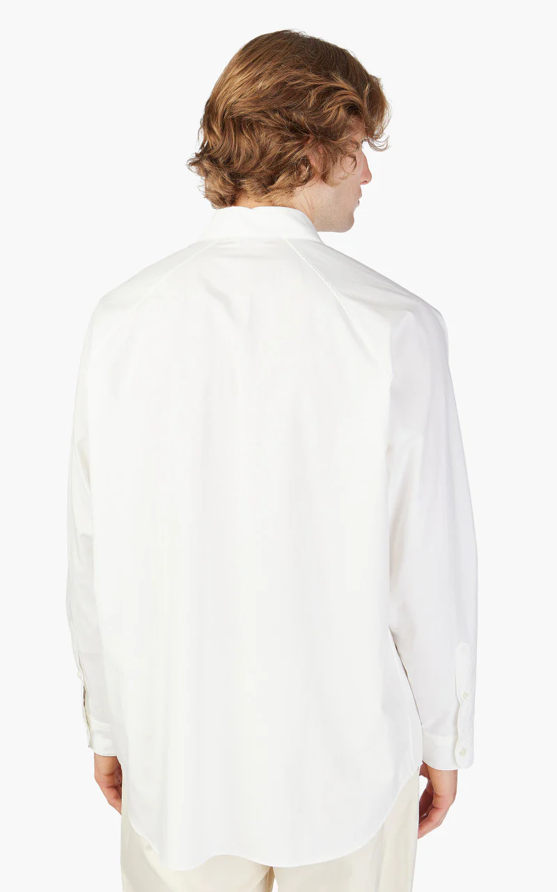 Still By Hand Double Pocket Raglan Shirt Off White - Image 7