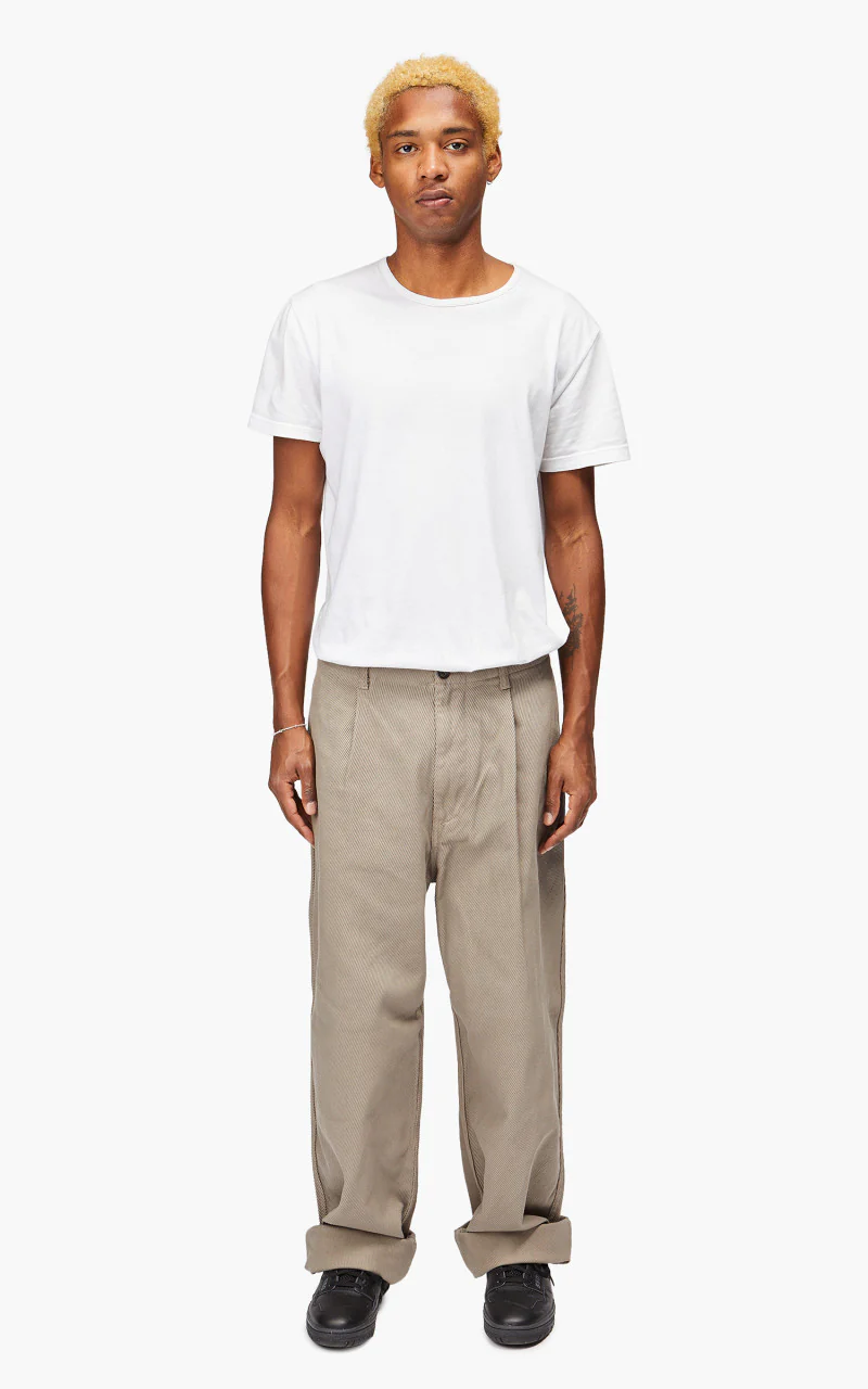 Still By Hand Garment Dyed Wide Pants Greige - Image 2