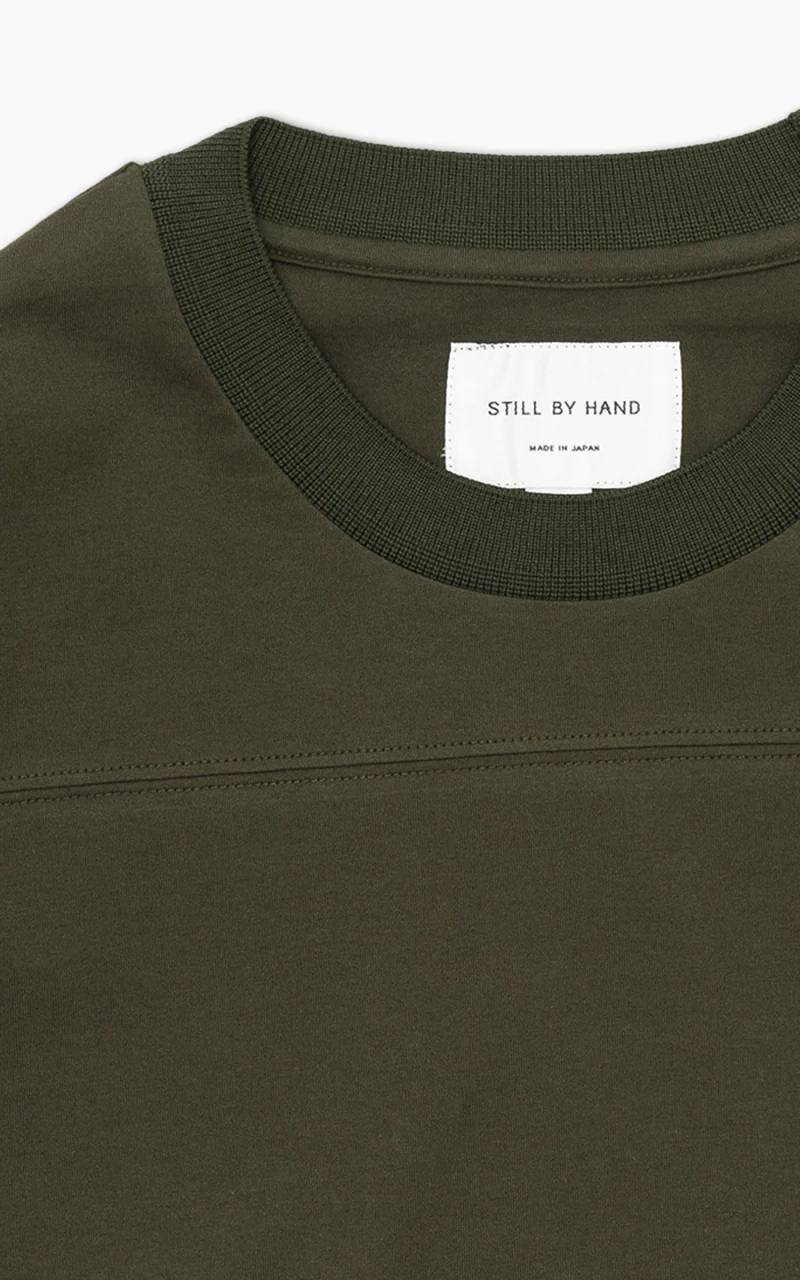Still By Hand Knitted Rib Long Sleeve Olive - Image 3