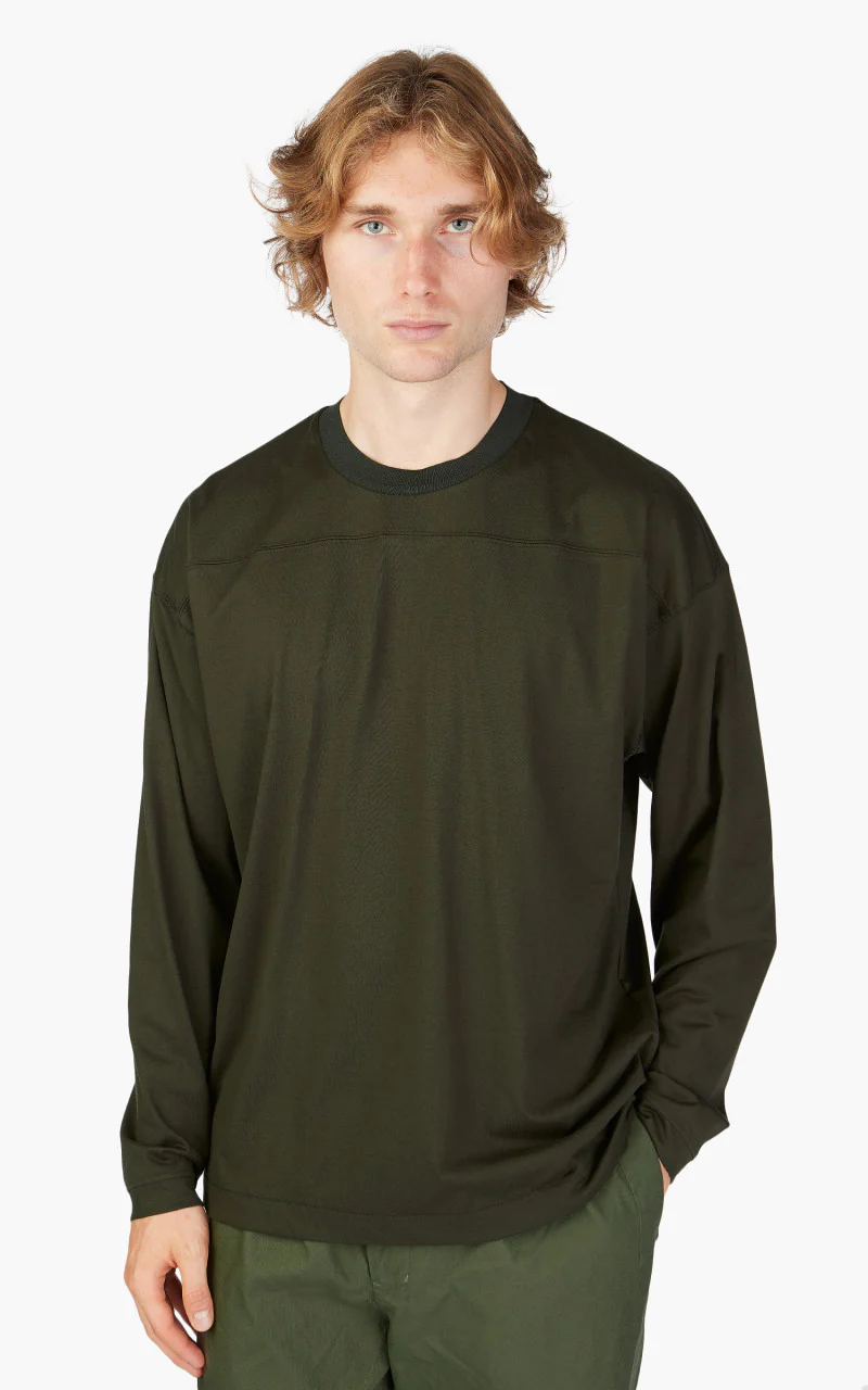 Still By Hand Knitted Rib Long Sleeve Olive - Image 4