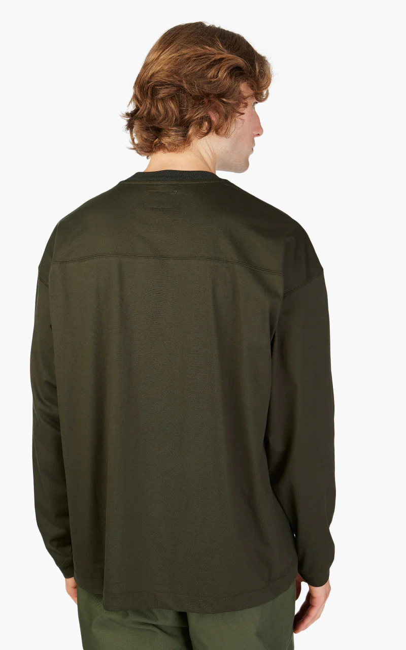 Still By Hand Knitted Rib Long Sleeve Olive - Image 6