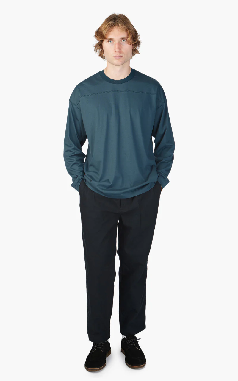 Still By Hand Knitted Rib Long Sleeve Slate Blue - Image 2