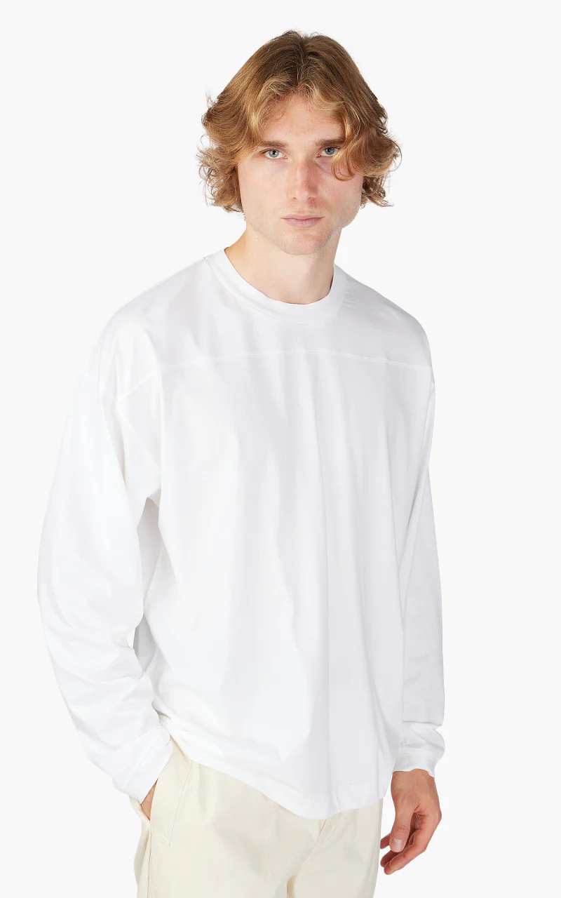 Still By Hand Knitted Rib Long Sleeve White - Image 4
