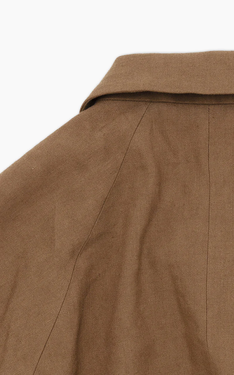 Still By Hand Linen/Wool Half Coat Brick - Image 7