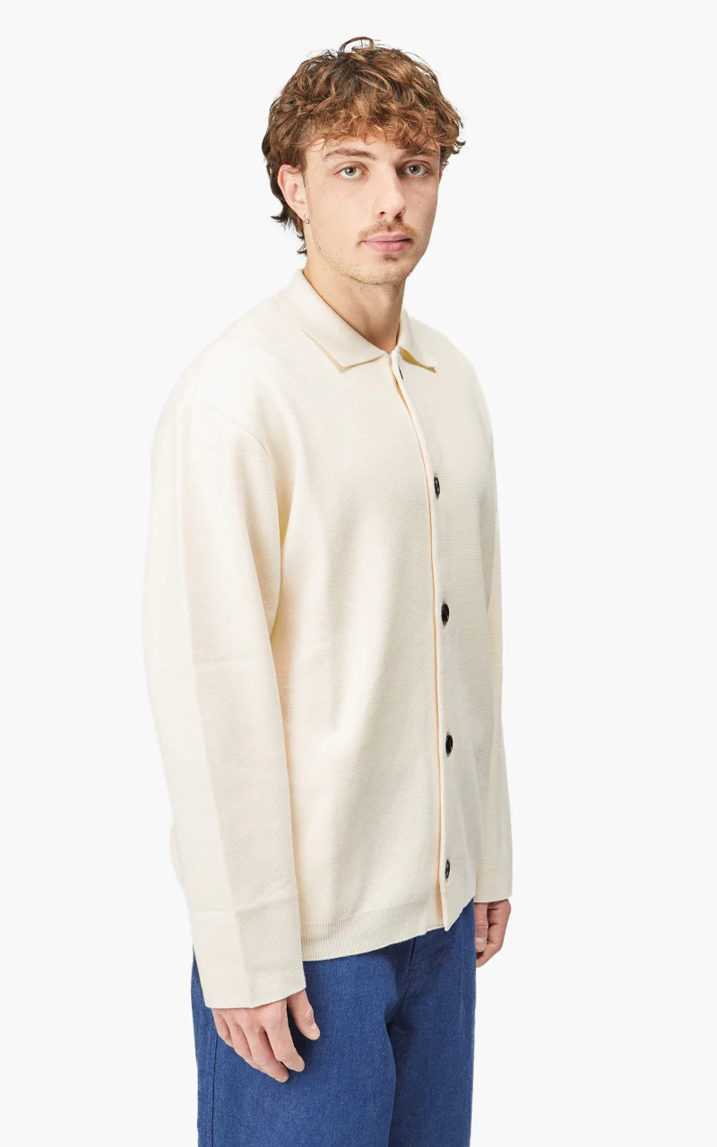 Still By Hand Milano Rib Cardigan Ivory - Image 5