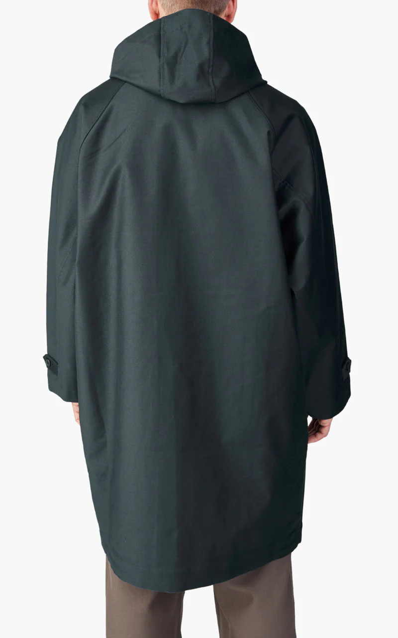 Still By Hand Moleskin Hooded Coat Deep Blue - Image 7