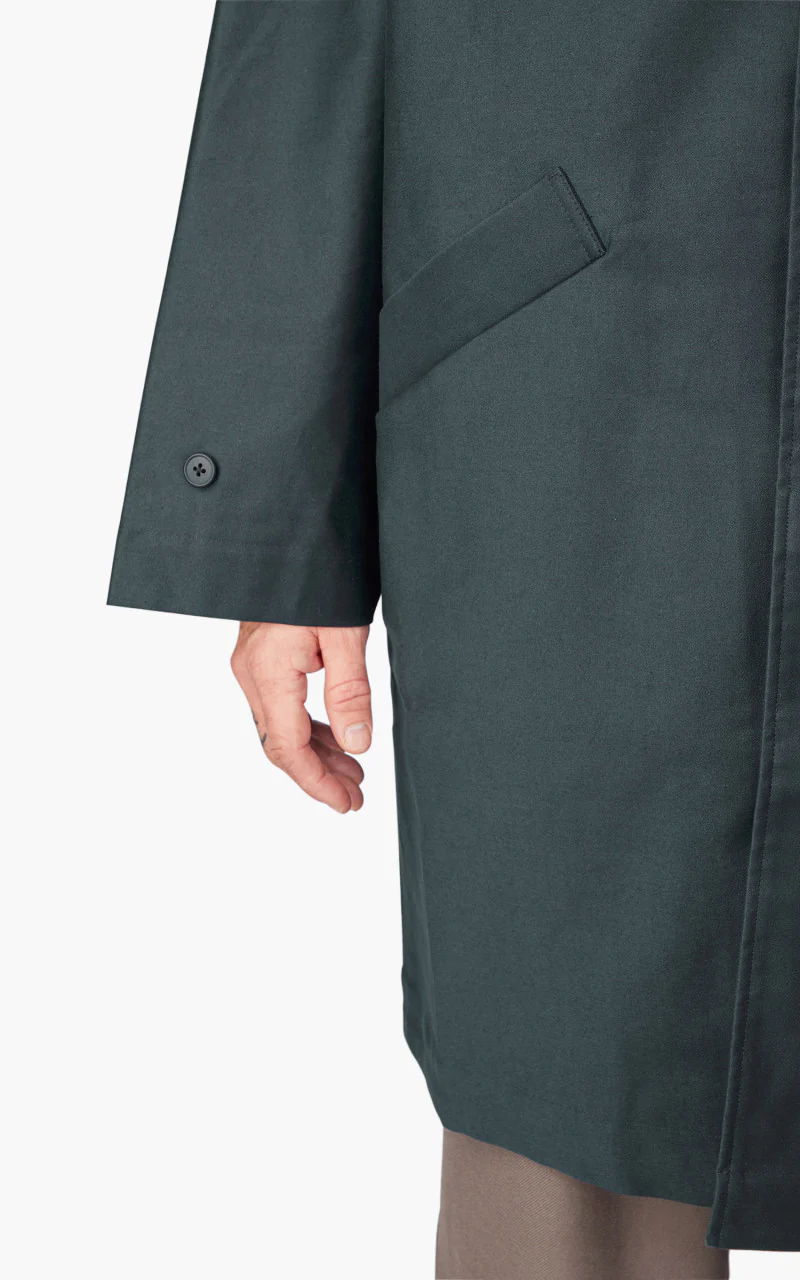 Still By Hand Moleskin Hooded Coat Deep Blue - Image 8