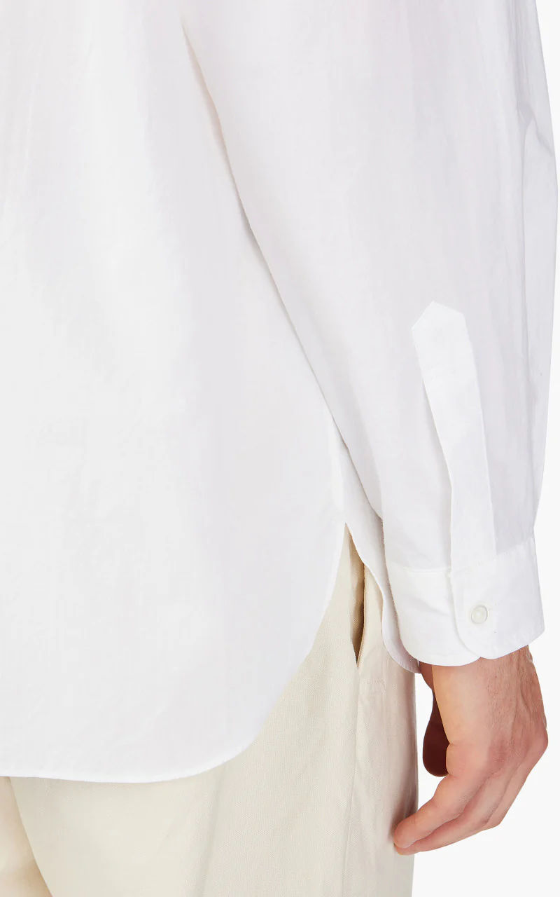 Still By Hand Narrow Collar Shirt White - Image 6