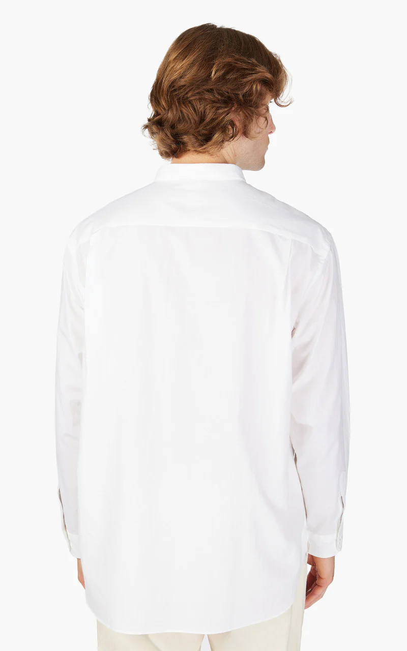 Still By Hand Narrow Collar Shirt White - Image 7
