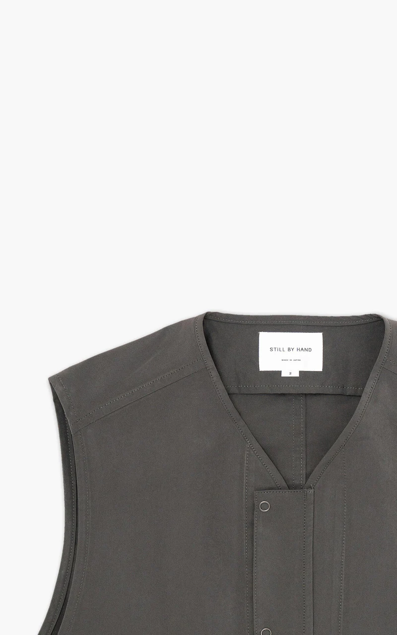 Still By Hand Pe/Ny Vest Charcoal - Image 2