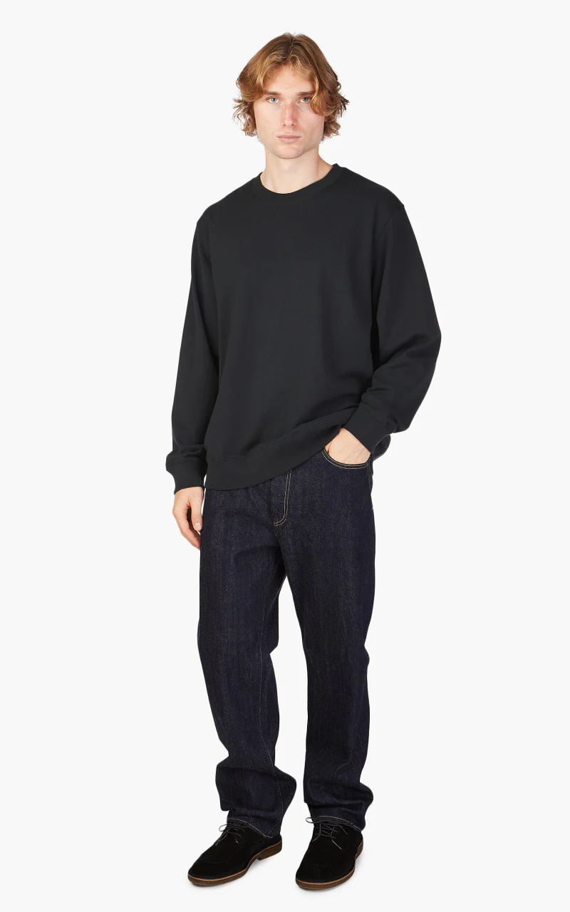 Still By Hand Pivot Sleeve Sweatshirt Black Navy - Image 2