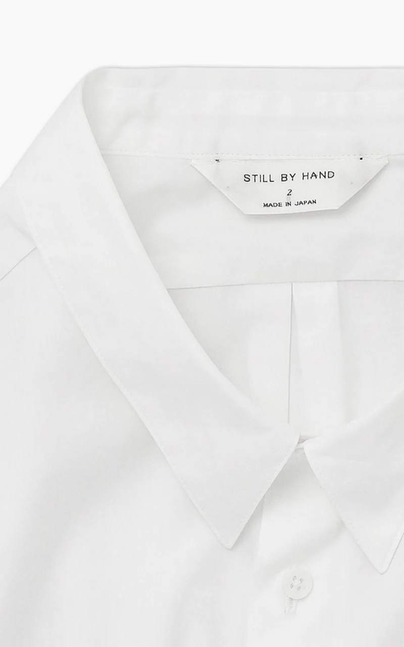 Still By Hand Regular Collar Shirt White - Image 3