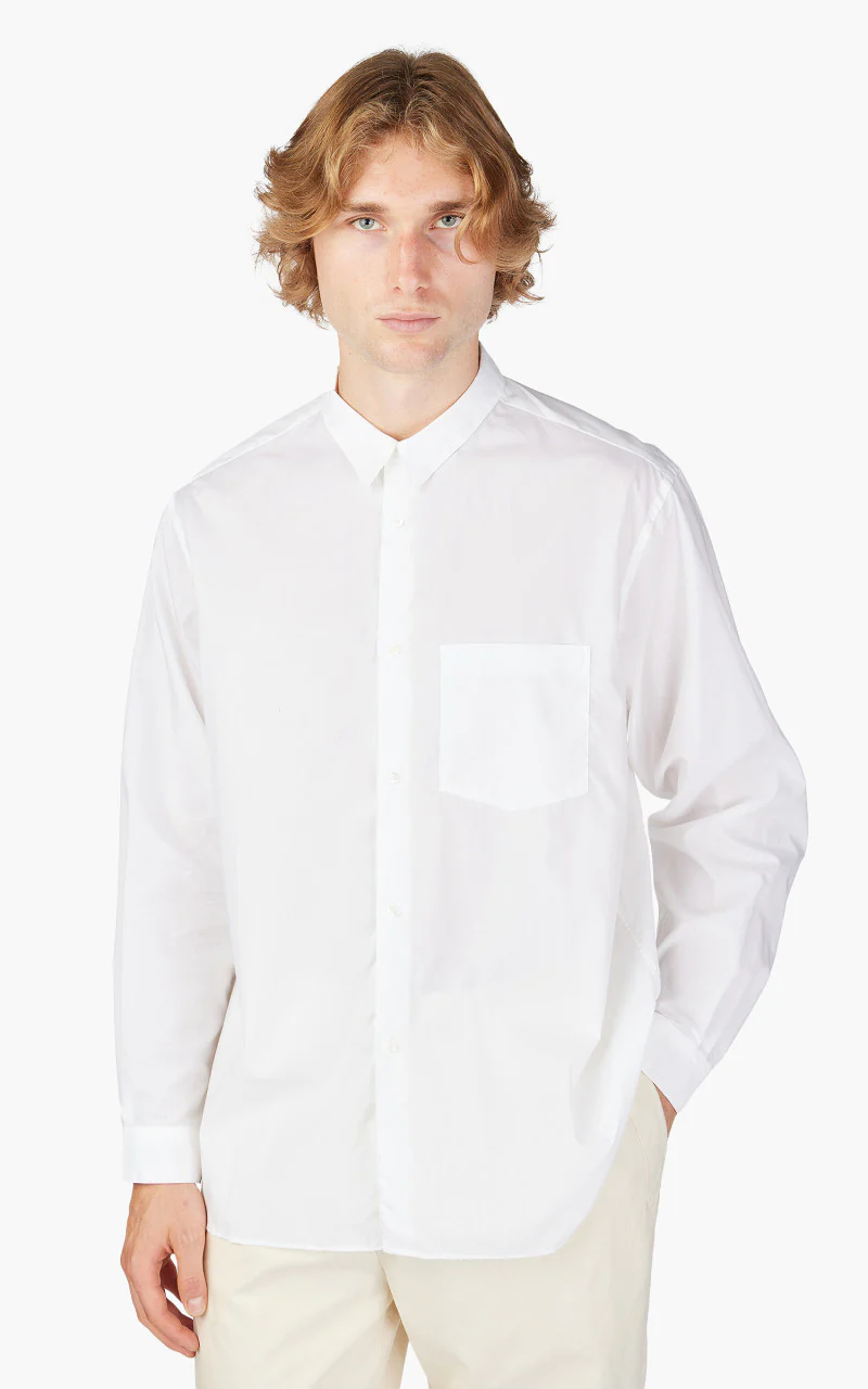 Still By Hand Regular Collar Shirt White - Image 4