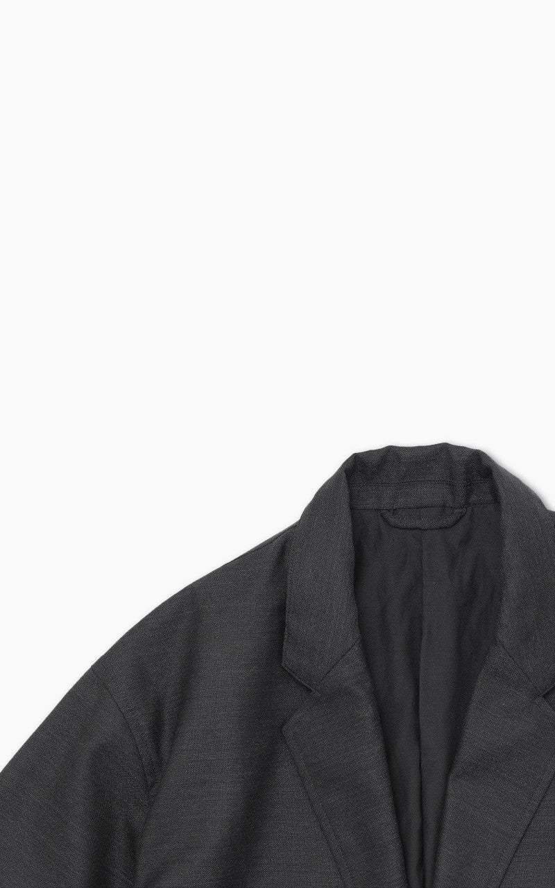 Still By Hand Relaxed Wool Jacket Charcoal - Image 4