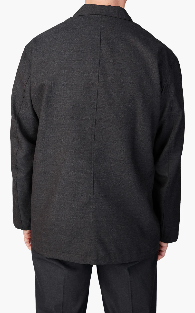Still By Hand Relaxed Wool Jacket Charcoal - Image 7