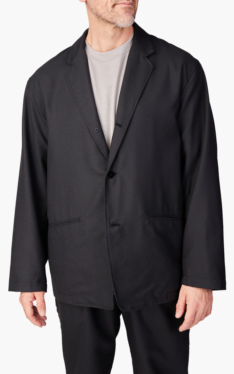Still By Hand Relaxed Wool Jacket Ink Black - Image 2