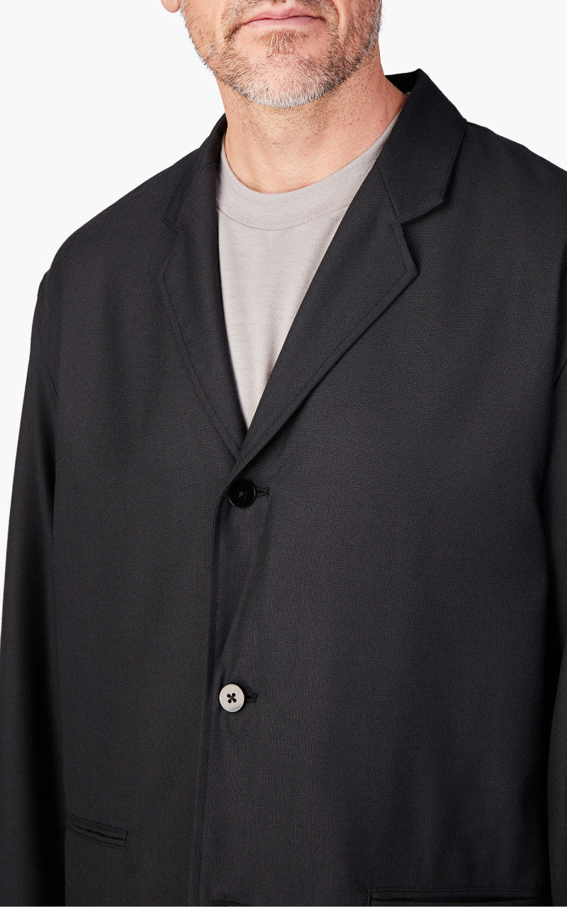 Still By Hand Relaxed Wool Jacket Ink Black - Image 3