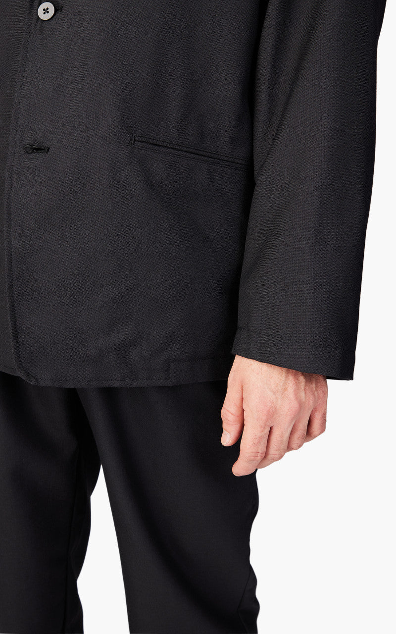 Still By Hand Relaxed Wool Jacket Ink Black - Image 6