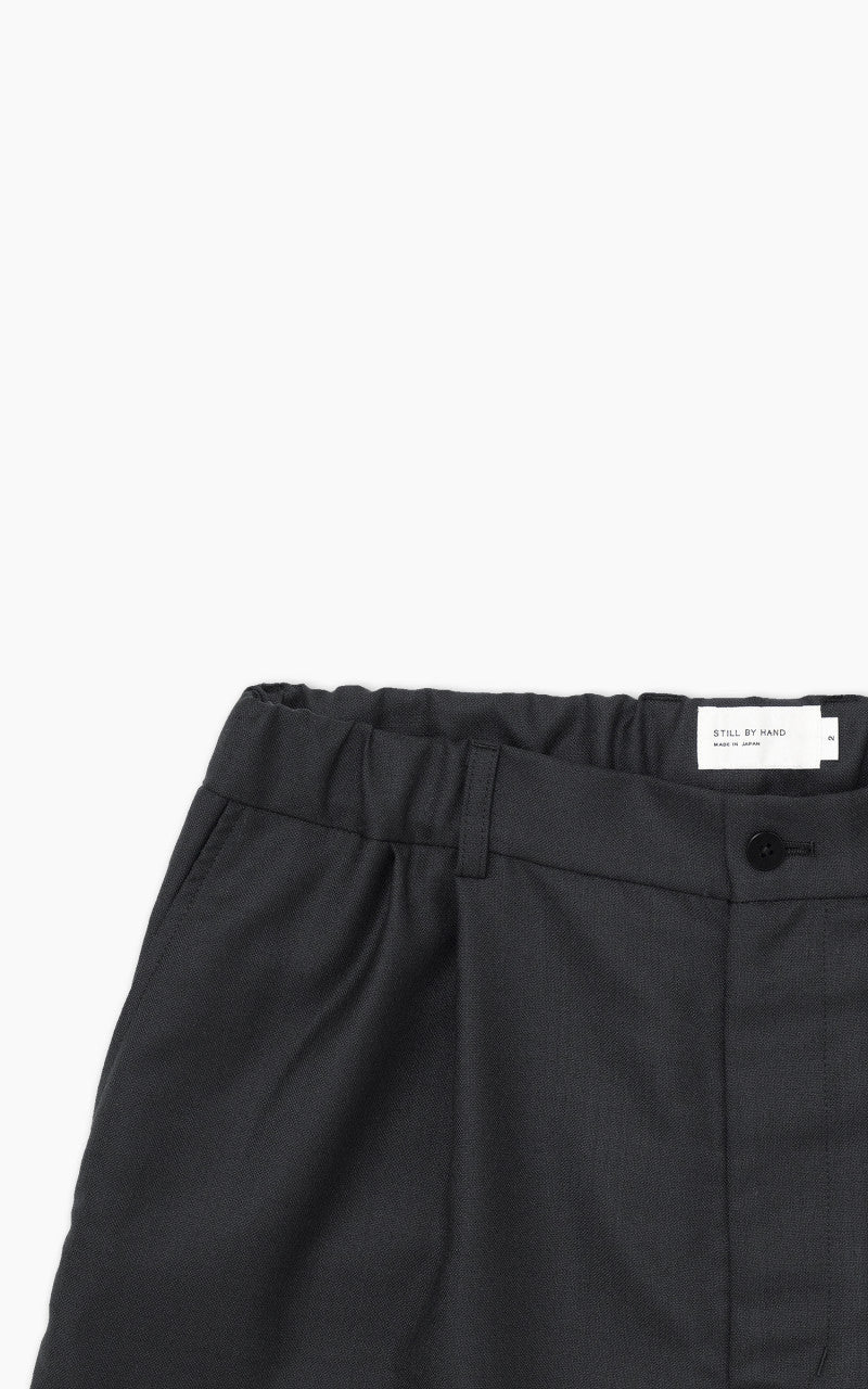 Still By Hand Relaxed Wool Pants Ink Black - Image 3