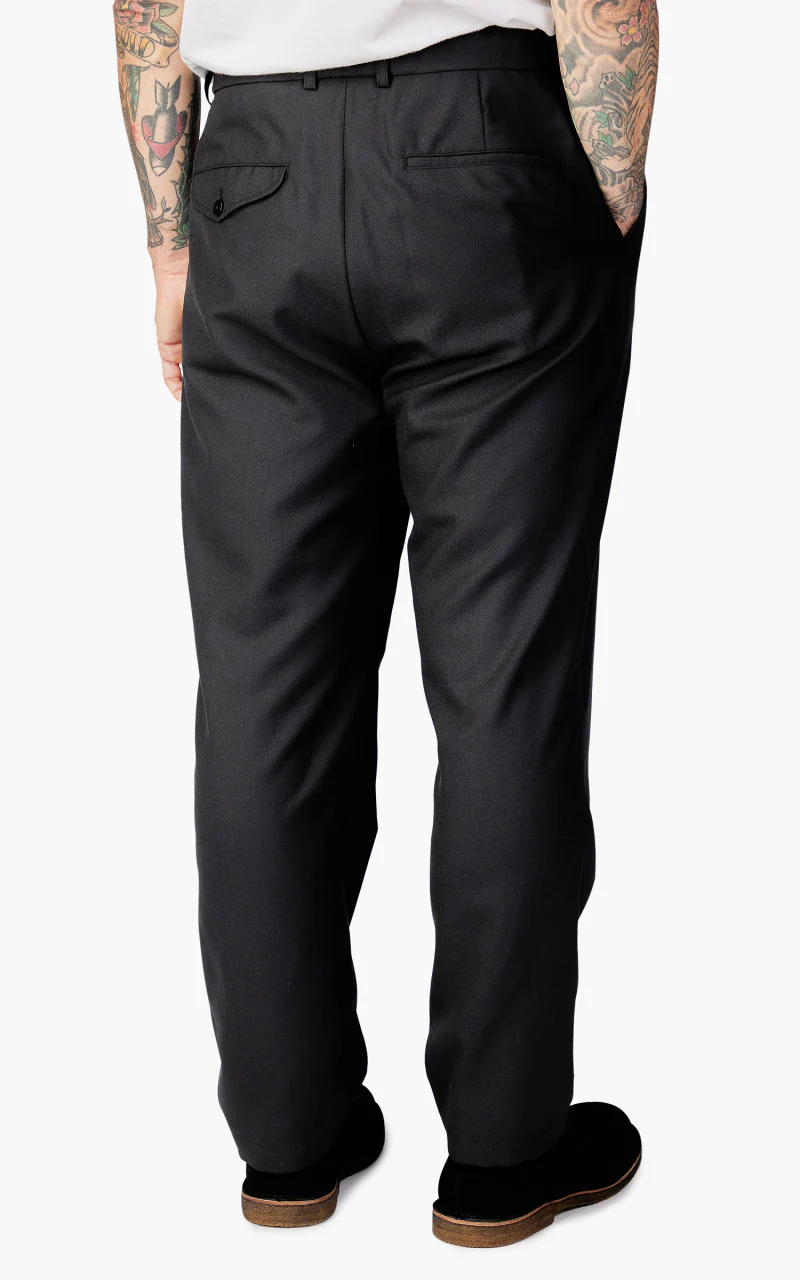 Still By Hand Relaxed Wool Pants Ink Black - Image 6