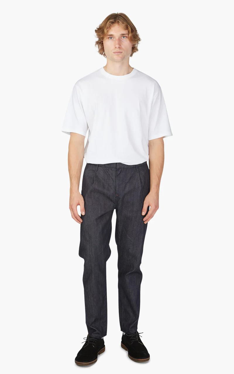 Still By Hand Tapered Denim Pants Indigo - Image 2