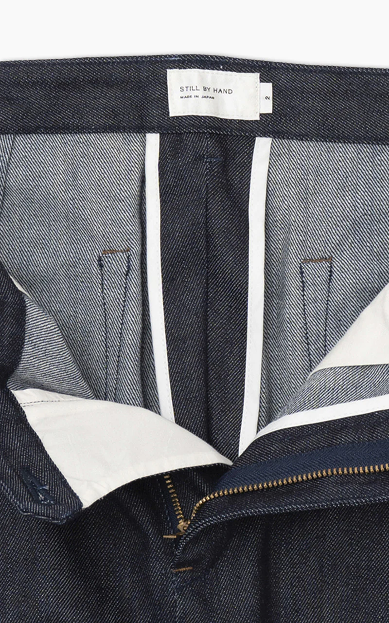 Still By Hand Tapered Denim Pants Indigo - Image 6