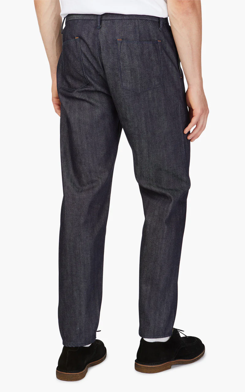 Still By Hand Tapered Denim Pants Indigo - Image 7