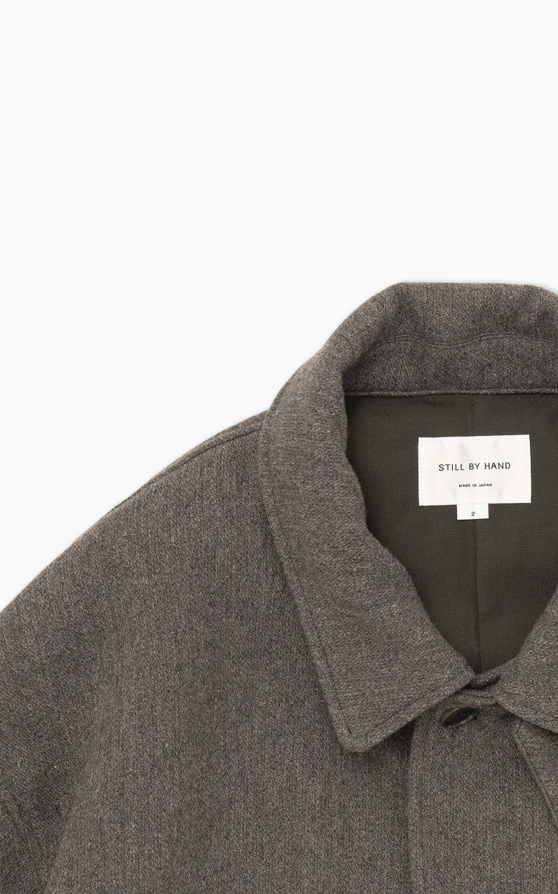 Still By Hand Tweed Fishtail Coat Greige - Image 4