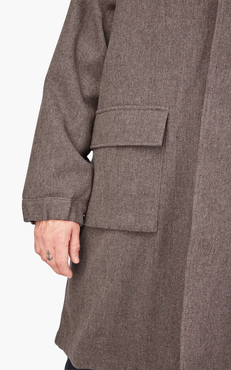 Still By Hand Tweed Fishtail Coat Greige - Image 5