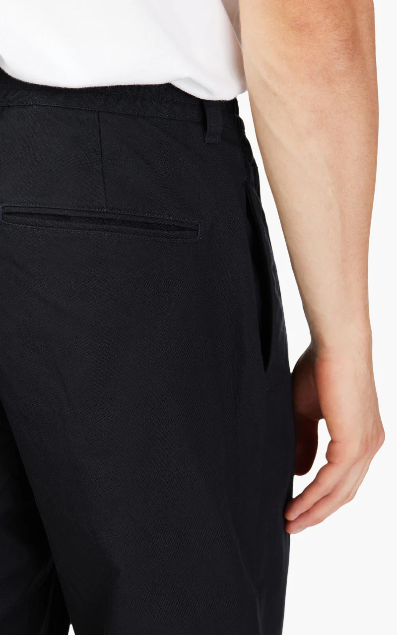 Still By Hand Welt Side Pocket Pants Black Navy - Image 7