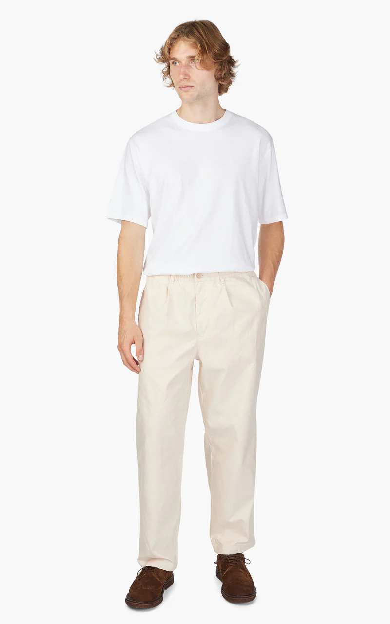 Still By Hand Welt Side Pocket Pants Ecru - Image 2