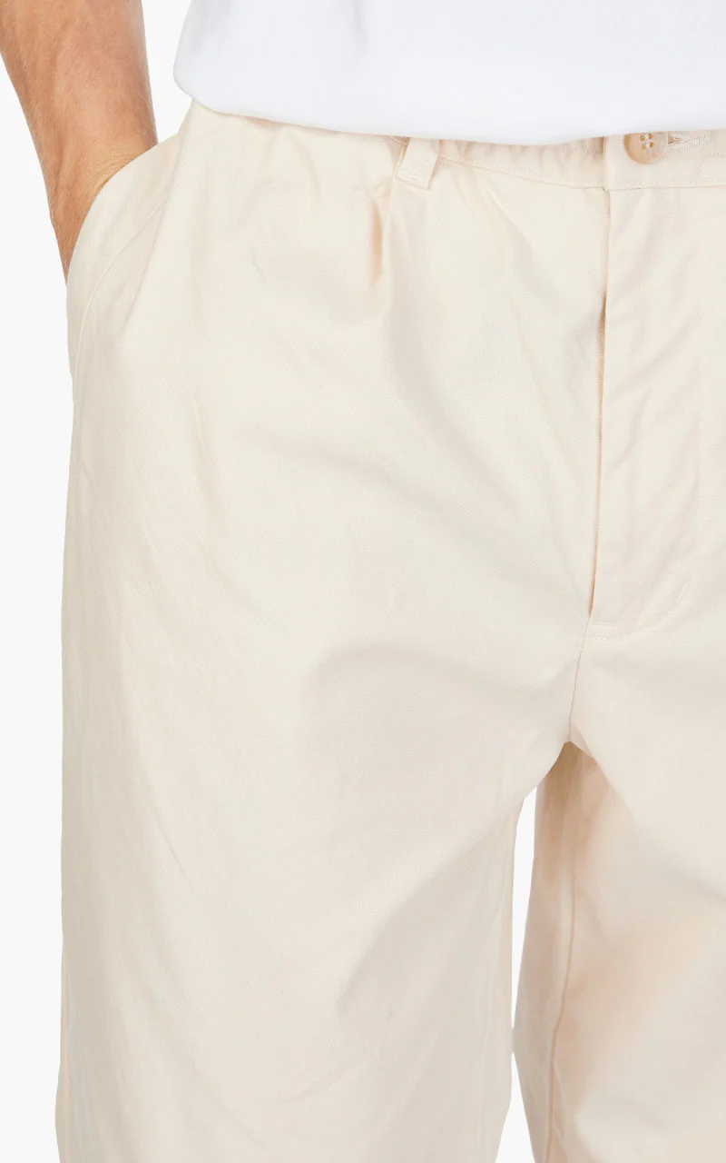 Still By Hand Welt Side Pocket Pants Ecru - Image 5