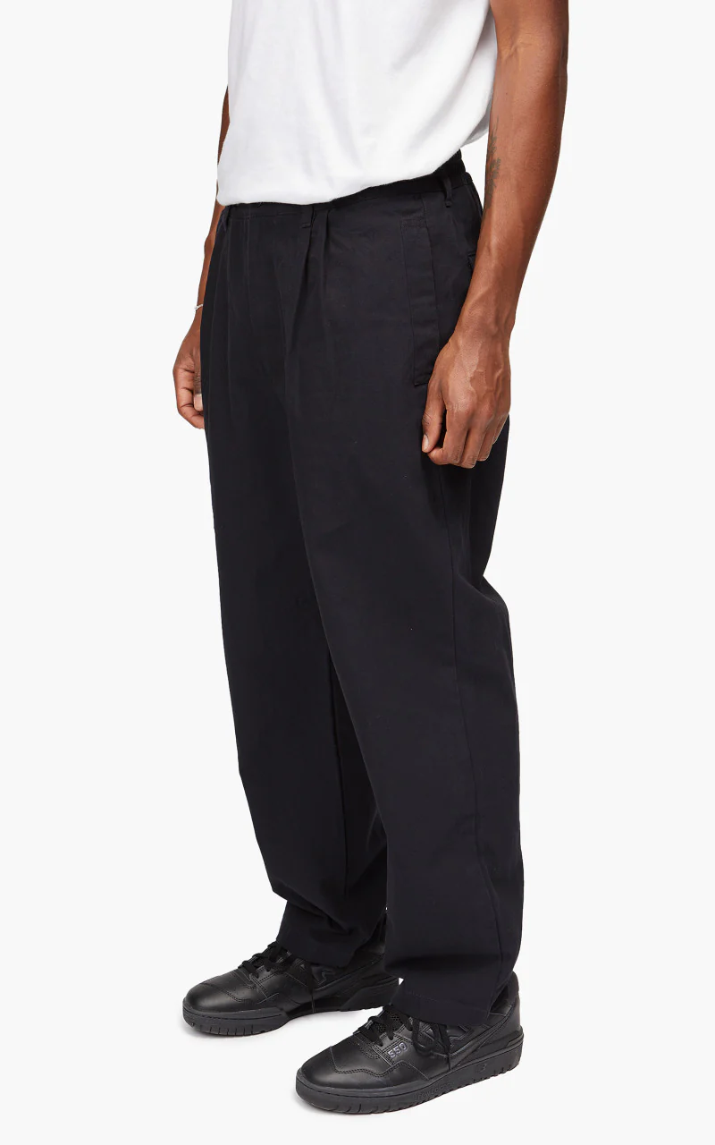 Still By Hand Welt Side Pockets Pants Black Navy - Image 4