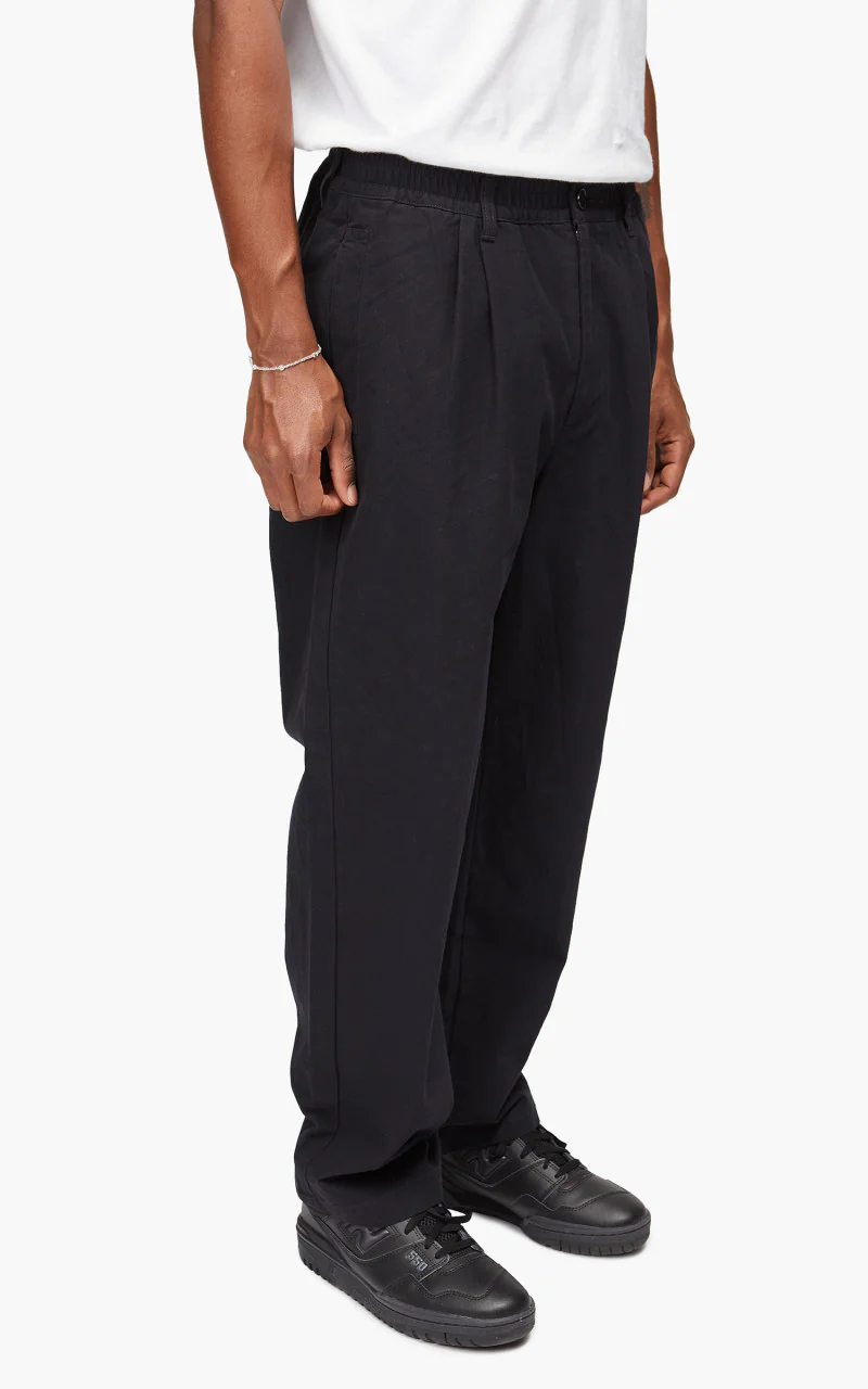 Still By Hand Welt Side Pockets Pants Black Navy - Image 5