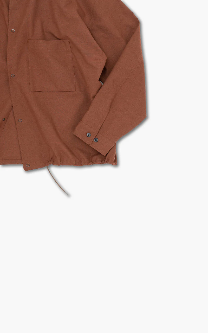 Still By Hand Wool Mix Coach Shirt Brick - Image 3