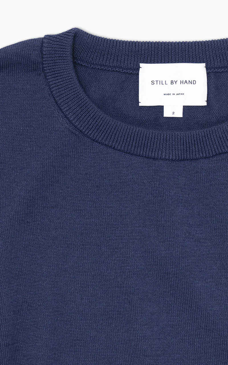 Still By Hand Yak Mix Cotton Vest Blue - Image 3