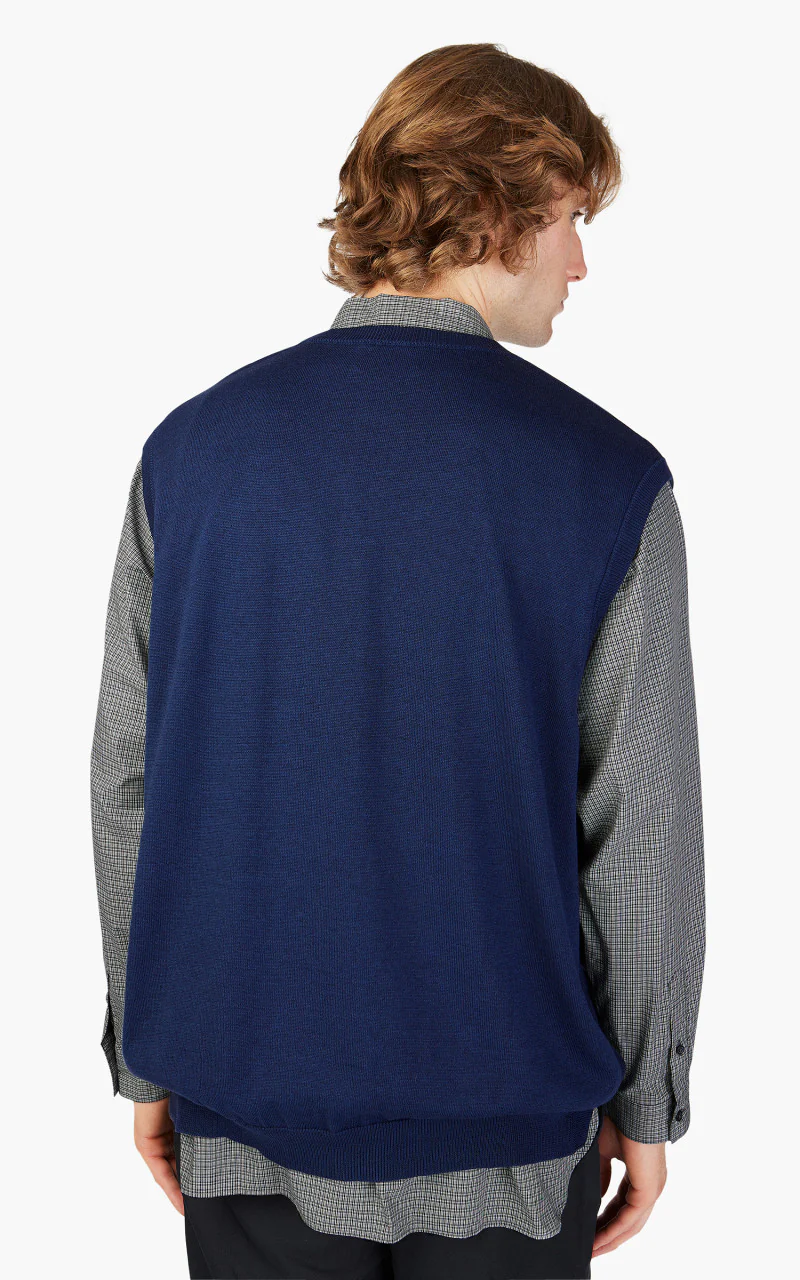 Still By Hand Yak Mix Cotton Vest Blue - Image 7
