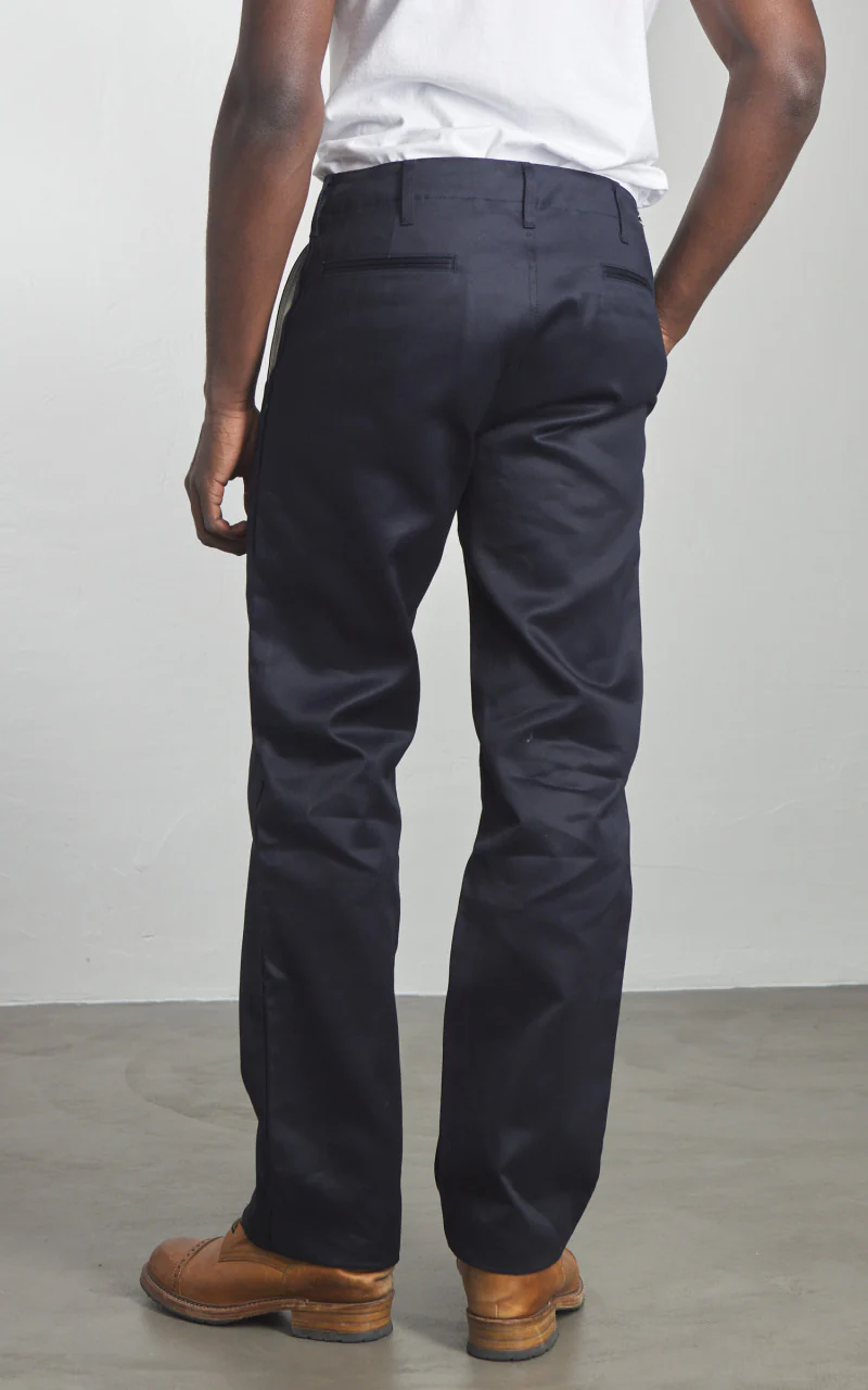 Studio D'Artisan 1874 Chino Trousers Navy - Image 6