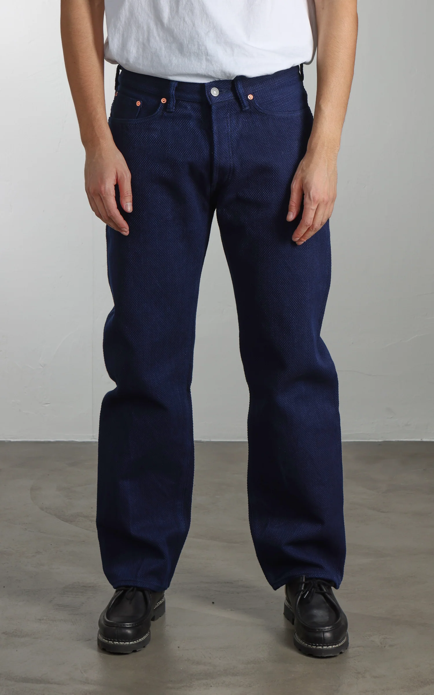 Studio D'Artisan 1907 Sashiko Denim Jeans Indigo - Image 4
