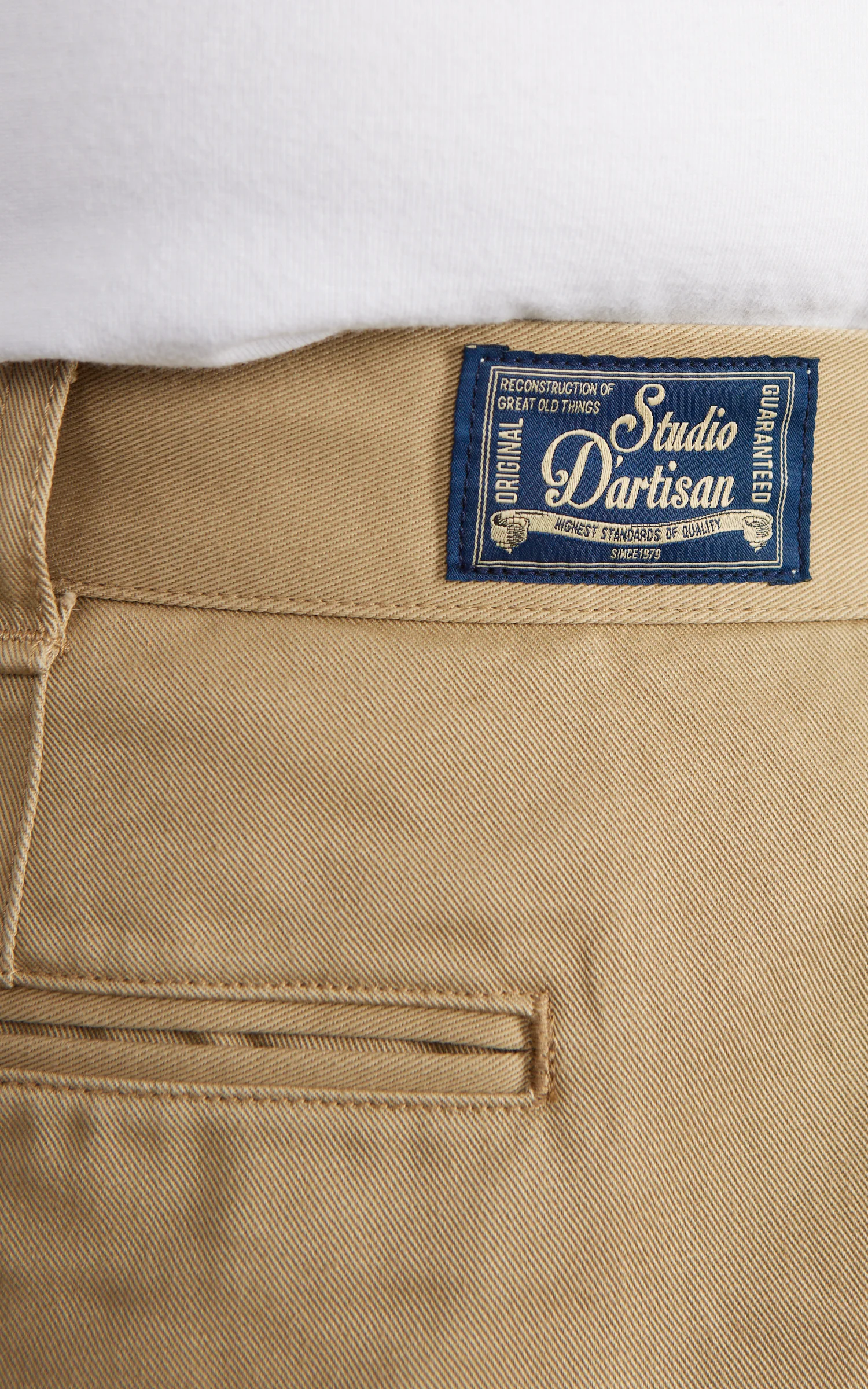 Studio D'Artisan 1925 Chino Shorts Beige - Image 5