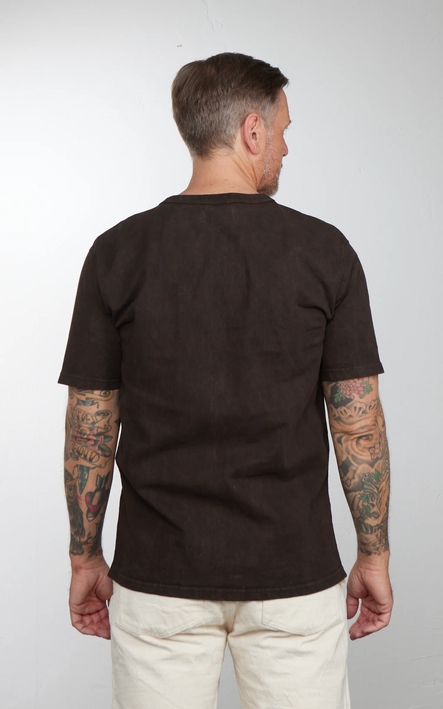 Studio D'Artisan 9913 Loopwheeled T-Shirt Pack Charcoal Black - Image 6