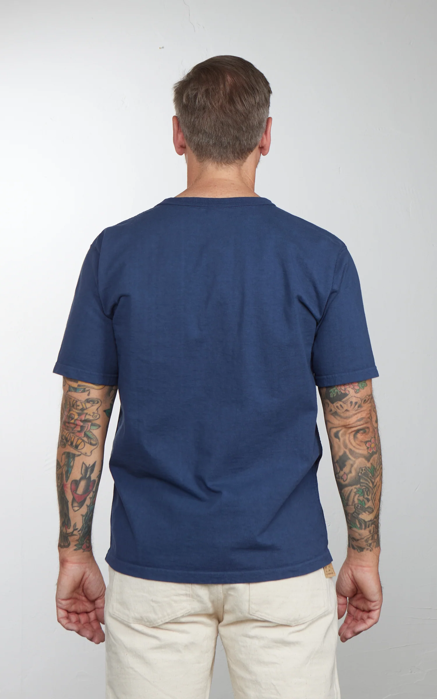 Studio D'Artisan 9913 Loopwheeled T-Shirt Pack Navy - Image 6