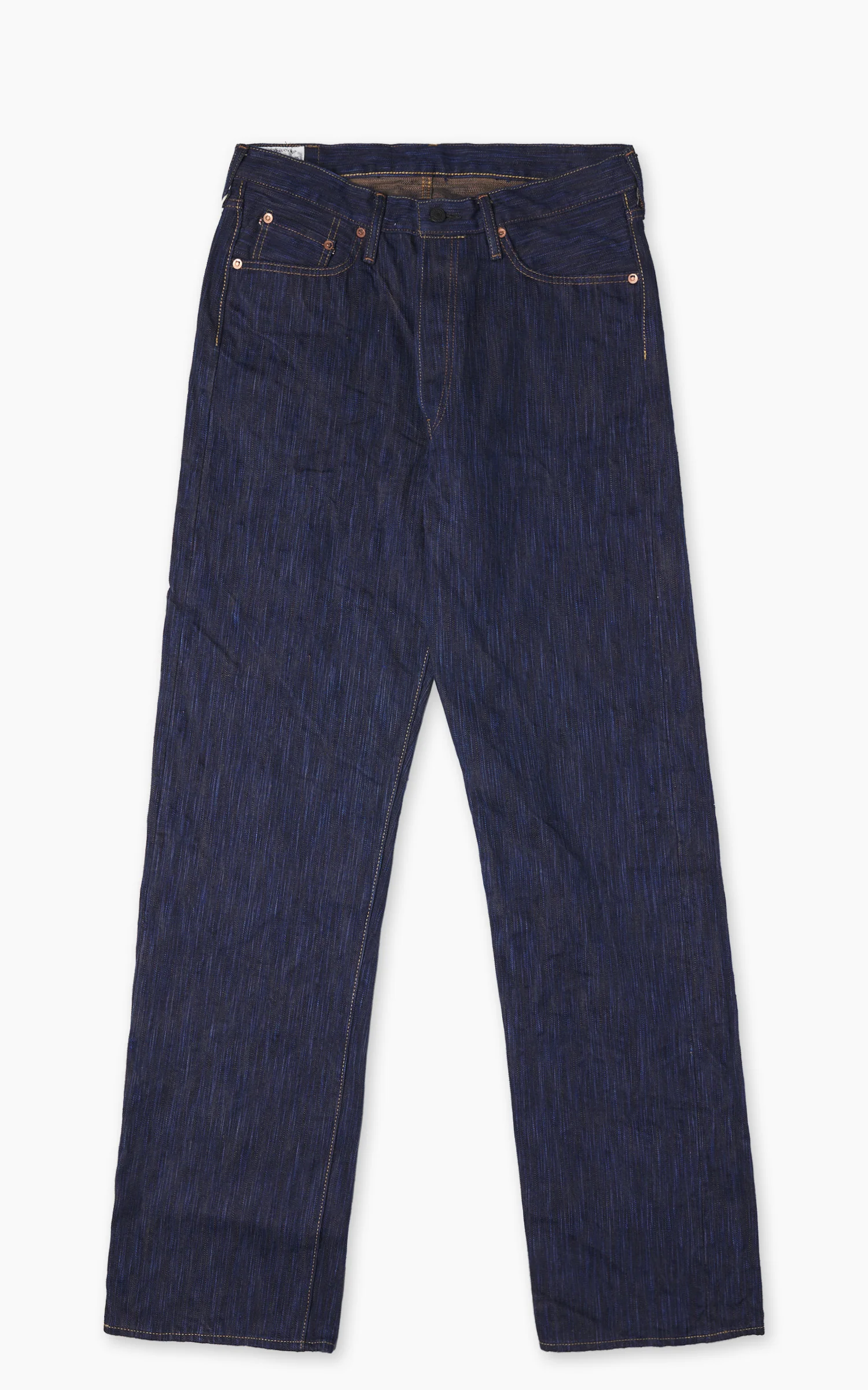 Studio D'Artisan D1905 "Awa Sho-Ai Kakishibu" Regular Straight Selvedge Jeans One Wash Indigo - Image 4