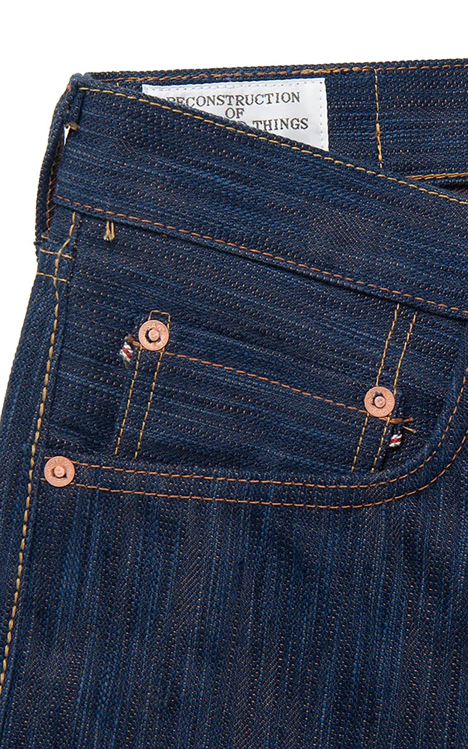 Studio D'Artisan D1905 "Awa Sho-Ai Kakishibu" Regular Straight Selvedge Jeans One Wash Indigo - Image 6